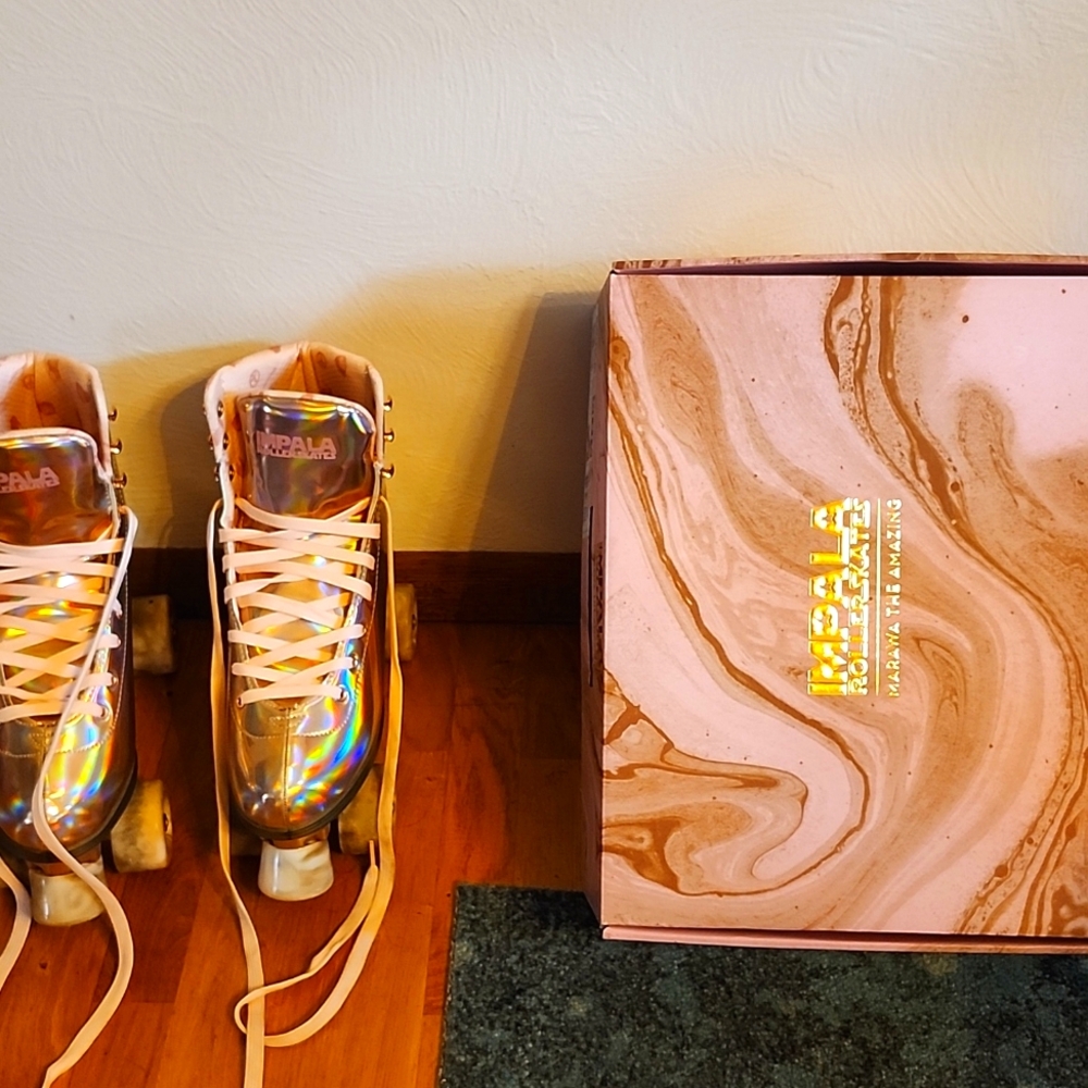 Holographic Pink Roller Skates for Women